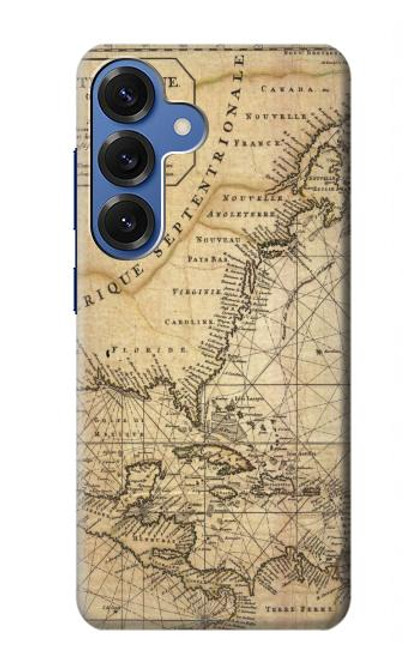 S2506 Explorer Amérique du Nord Carte Etui Coque Housse pour Samsung Galaxy S25