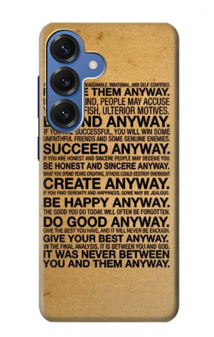 S2513 Mère Teresa Citations Quoi qu'il en soit Etui Coque Housse pour Samsung Galaxy S25