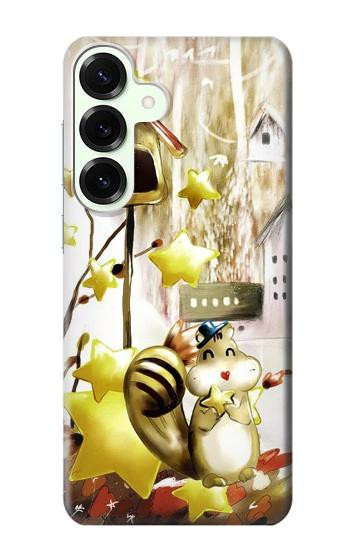 S0109 Écureuil mignon Dessin animé Etui Coque Housse pour Samsung Galaxy S25 Plus