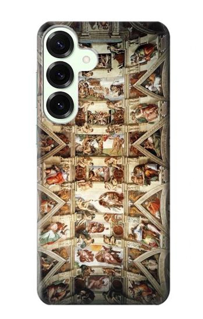S0177 Michelangelo Chapelle plafond Etui Coque Housse pour Samsung Galaxy S25 Plus