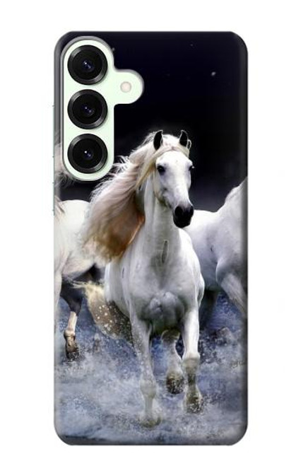 S0246 Cheval Blanc Etui Coque Housse pour Samsung Galaxy S25 Plus