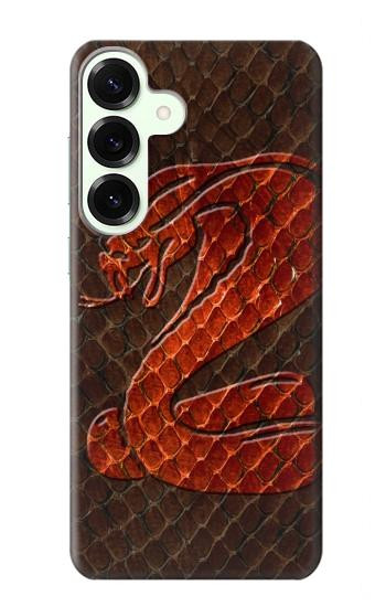S0663 Cobra Serpent Peau Etui Coque Housse pour Samsung Galaxy S25 Plus