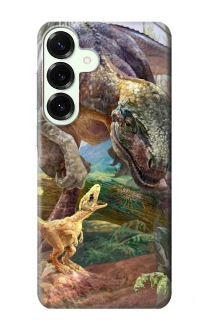 S1290 Dinosaures T-Rex Etui Coque Housse pour Samsung Galaxy S25 Plus