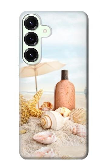 S1425 Seashells sur la plage Etui Coque Housse pour Samsung Galaxy S25 Plus