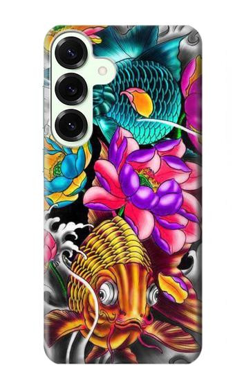 S1630 Poissons japonais Oriental Tatouage Etui Coque Housse pour Samsung Galaxy S25 Plus