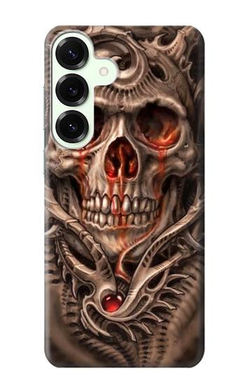 S1675 Crâne sang Tatouage Etui Coque Housse pour Samsung Galaxy S25 Plus