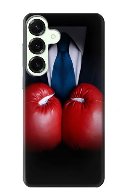 S2261 Homme d'affaires Noir Costume avec des gants de boxe Etui Coque Housse pour Samsung Galaxy S25 Plus