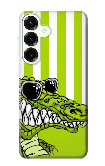 S2323 Crocodile vert drôle d'alligator Etui Coque Housse pour Samsung Galaxy S25 Plus