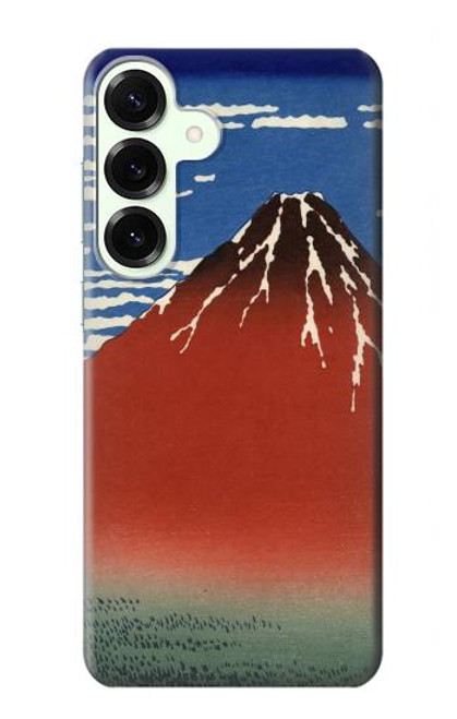 S2390 Katsushika Hokusai Fuji Rouge Etui Coque Housse pour Samsung Galaxy S25 Plus