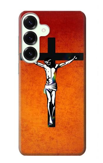 S2421 Jésus-Christ sur la croix Etui Coque Housse pour Samsung Galaxy S25 Plus