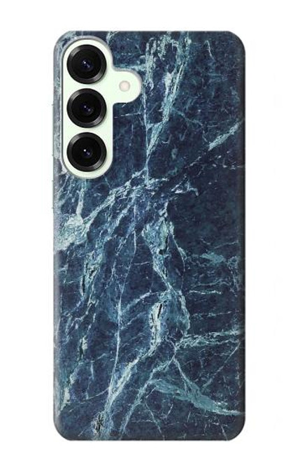 S2799 Lumière Bleu Marbre Pierre Imprimé Graphique Etui Coque Housse pour Samsung Galaxy S25 Plus
