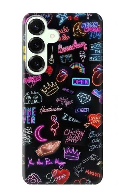 S3433 Néon graphique millésimé Etui Coque Housse pour Samsung Galaxy S25 Plus