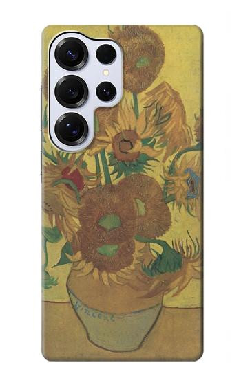 S0214 Van Gogh quinze tournesols Etui Coque Housse pour Samsung Galaxy S25 Ultra