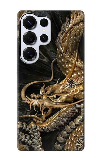S0426 Dragon d'or Etui Coque Housse pour Samsung Galaxy S25 Ultra