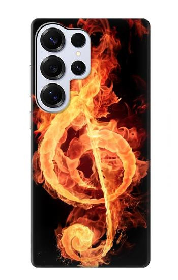 S0493 Note de musique Graver Etui Coque Housse pour Samsung Galaxy S25 Ultra