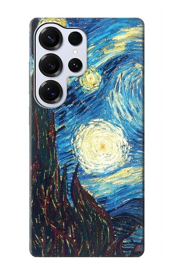S0582 Van Gogh Starry Nights Etui Coque Housse pour Samsung Galaxy S25 Ultra