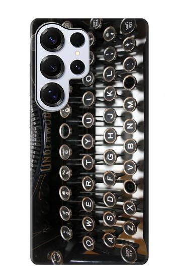 S0620 Machine à écrire Etui Coque Housse pour Samsung Galaxy S25 Ultra