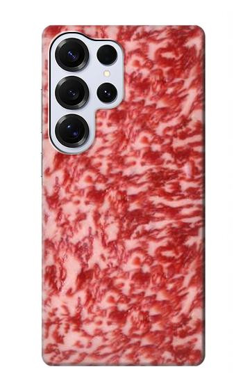 S0626 boeuf Kobe Etui Coque Housse pour Samsung Galaxy S25 Ultra