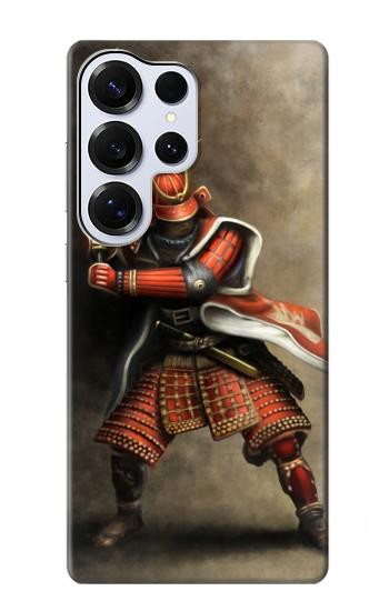 S0796 Japon Rouge Samurai Etui Coque Housse pour Samsung Galaxy S25 Ultra