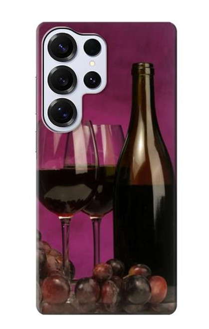 S0910 Rouge vin Etui Coque Housse pour Samsung Galaxy S25 Ultra