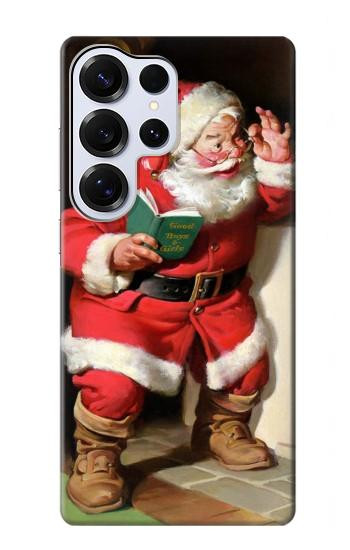 S1417 Père Noël Joyeux Noël Etui Coque Housse pour Samsung Galaxy S25 Ultra