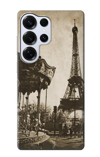 S2174 Tour Eiffel Paris Millésime Etui Coque Housse pour Samsung Galaxy S25 Ultra