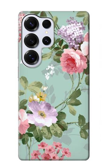 S2178 Peinture Fleur Art Floral Etui Coque Housse pour Samsung Galaxy S25 Ultra