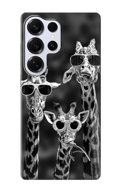 S2327 Girafes avec lunettes de soleil Etui Coque Housse pour Samsung Galaxy S25 Ultra