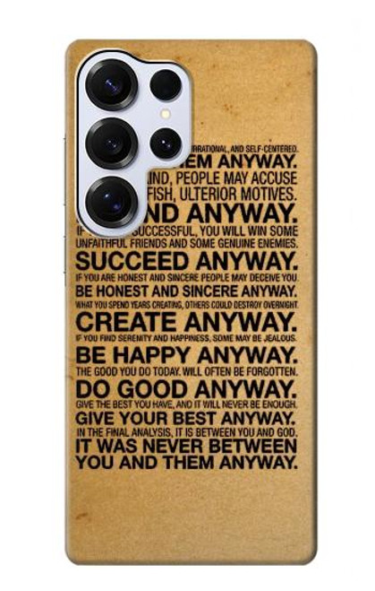 S2513 Mère Teresa Citations Quoi qu'il en soit Etui Coque Housse pour Samsung Galaxy S25 Ultra