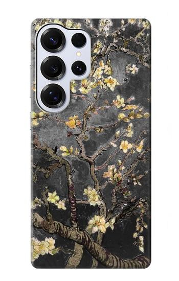 S2664 Noir Fleur Amandier Van Gogh Etui Coque Housse pour Samsung Galaxy S25 Ultra