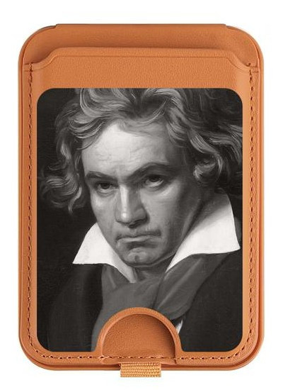 S1930 Beethoven Magnetic Card Holder Wallet Stand with MagSafe for iPhone 16 15 14 13 Pro Max