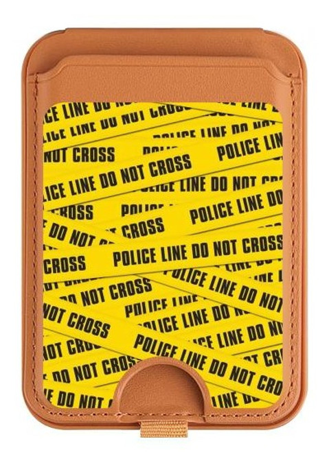 S2088 Banderole de la police ne pas dépasser Magnetic Card Holder Wallet Stand with MagSafe for iPhone 16 15 14 13 Pro Max
