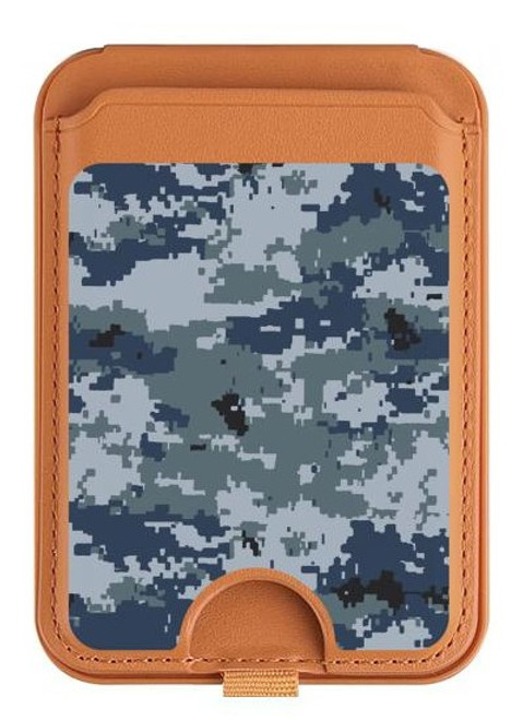 S2346 Marine Camo camouflage graphique Magnetic Card Holder Wallet Stand with MagSafe for iPhone 16 15 14 13 Pro Max