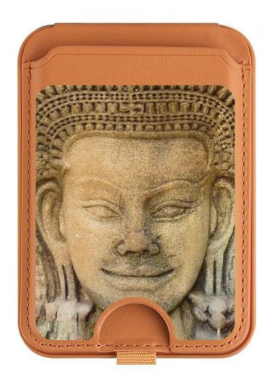 S2416 Apsaras Angkor Wat au Cambodge Art Magnetic Card Holder Wallet Stand with MagSafe for iPhone 16 15 14 13 Pro Max