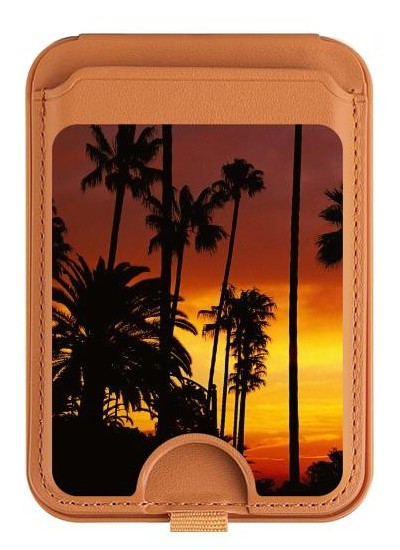 S2563 Californie lever du soleil Magnetic Card Holder Wallet Stand with MagSafe for iPhone 16 15 14 13 Pro Max