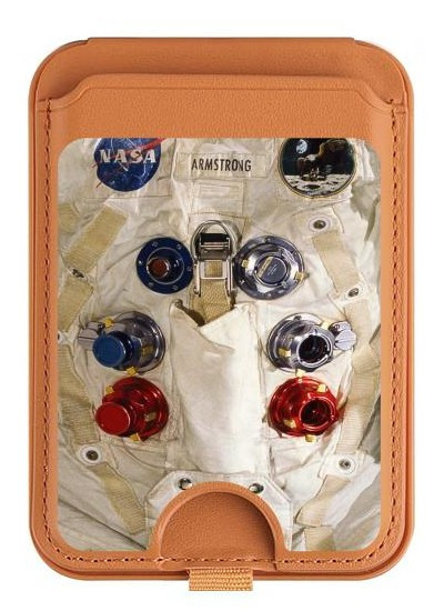 S2639 Neil Armstrong blanc astronaute Costume espace Magnetic Card Holder Wallet Stand with MagSafe for iPhone 16 15 14 13 Pro Max