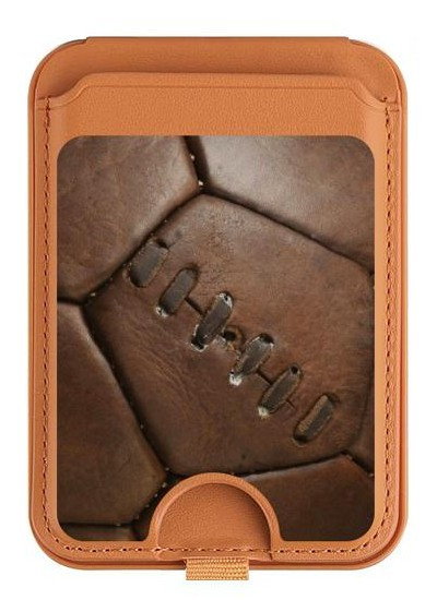 S2661 Football Football graphique en cuir Magnetic Card Holder Wallet Stand with MagSafe for iPhone 16 15 14 13 Pro Max