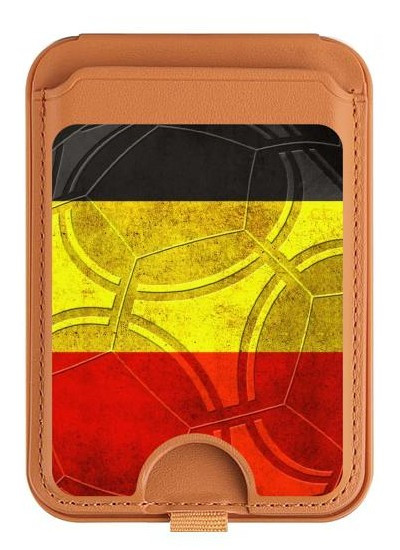 S2965 Belgique Football Football Magnetic Card Holder Wallet Stand with MagSafe for iPhone 16 15 14 13 Pro Max