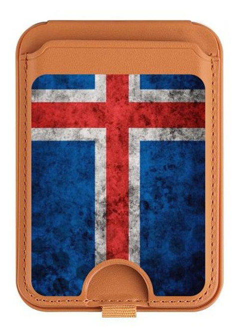 S3000 Islande Football Football Magnetic Card Holder Wallet Stand with MagSafe for iPhone 16 15 14 13 Pro Max