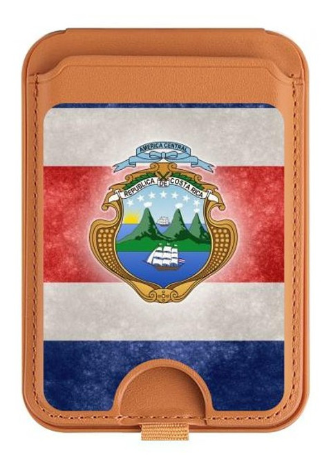 S3003 Costa Rica Football Magnetic Card Holder Wallet Stand with MagSafe for iPhone 16 15 14 13 Pro Max