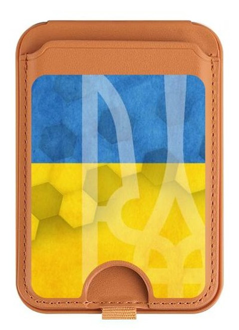 S3006 Ukraine Football Football Magnetic Card Holder Wallet Stand with MagSafe for iPhone 16 15 14 13 Pro Max