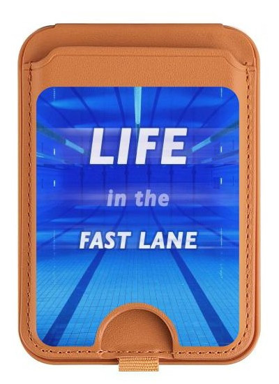 S3136 La vie dans la voie rapide Piscine Magnetic Card Holder Wallet Stand with MagSafe for iPhone 16 15 14 13 Pro Max