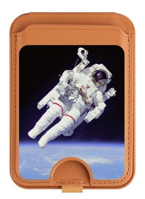 S3616 Astronaute Magnetic Card Holder Wallet Stand with MagSafe for iPhone 16 15 14 13 Pro Max