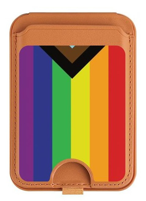 S3846 Drapeau de fierté LGBT Magnetic Card Holder Wallet Stand with MagSafe for iPhone 16 15 14 13 Pro Max