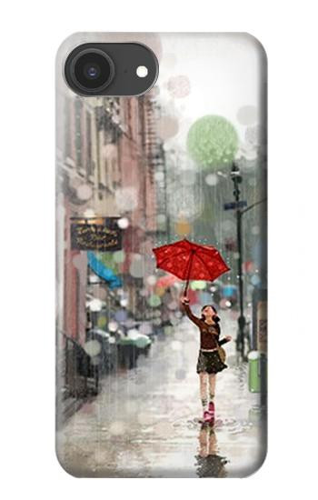 S0108 Fille sous la pluie Etui Coque Housse pour iPhone 16e