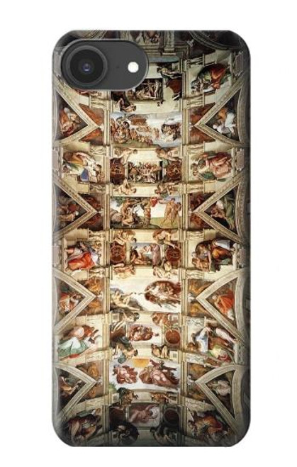 S0177 Michelangelo Chapelle plafond Etui Coque Housse pour iPhone 16e