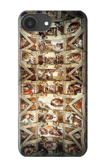 S0177 Michelangelo Chapelle plafond Etui Coque Housse pour iPhone 16e, 17e