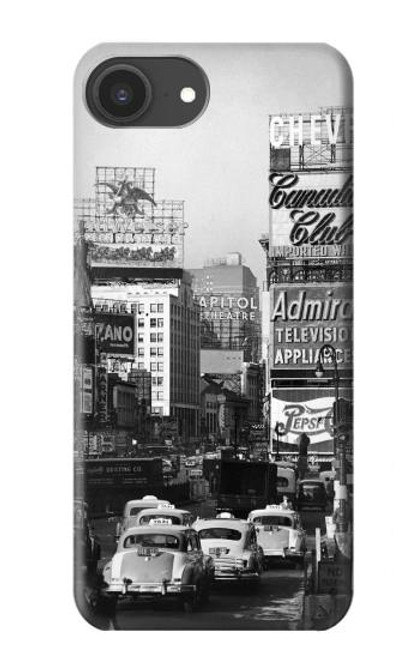S0182 New York Vintage Etui Coque Housse pour iPhone 16e