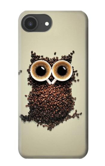 S0360 café Chouette Etui Coque Housse pour iPhone 16e, 17e