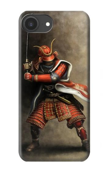 S0796 Japon Rouge Samurai Etui Coque Housse pour iPhone 16e, 17e